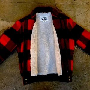 Vintage Woolrich Buffalo Plaid Shearling Lined Jacket